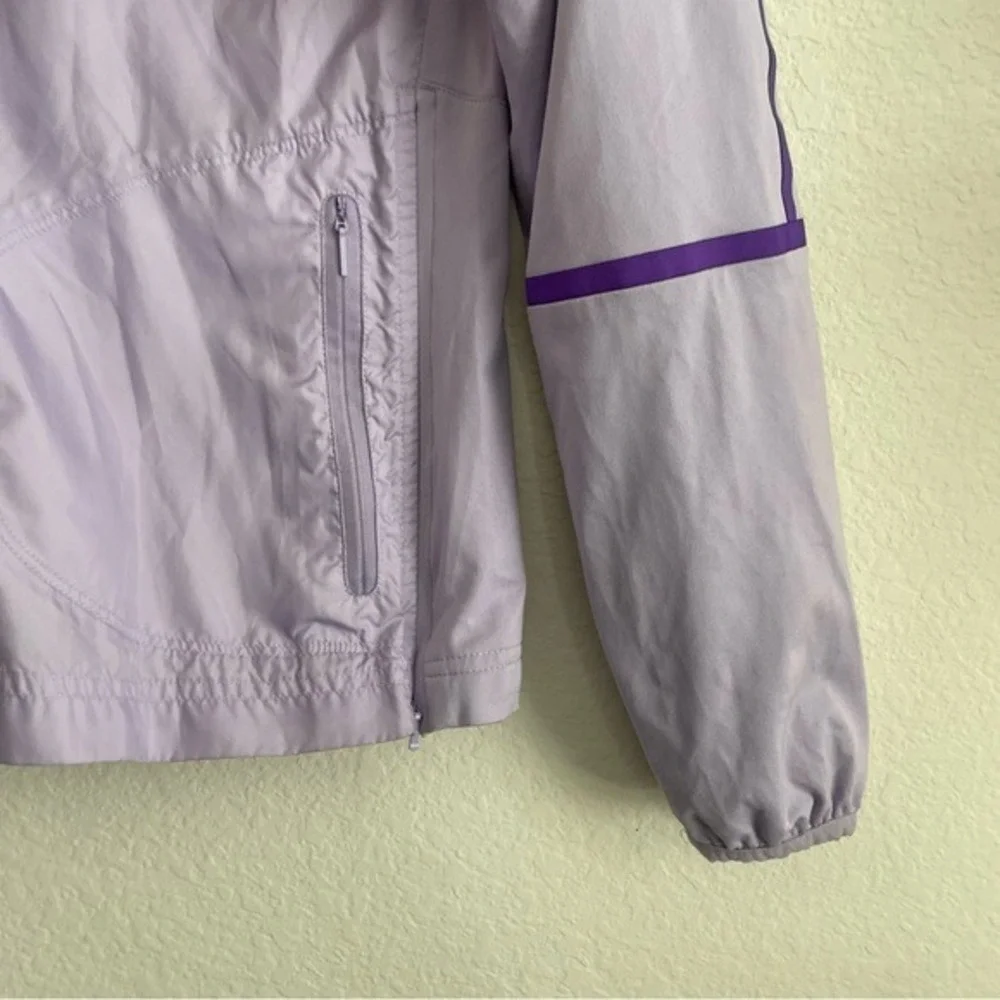 Nike Golf Womens S Windbreaker Pullover 1/4 Zip Reflective Purple Golf Running